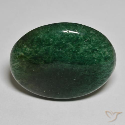 Aventurine Forêt verte naturelle Coupe ovale, 23.24 ct, Translucide