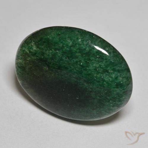 Aventurine Forêt verte naturelle Coupe ovale, 23.24 ct, Translucide