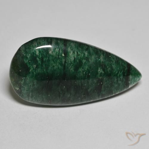 Aventurine Vert naturelle En forme de poire, 24.26 ct, Translucide