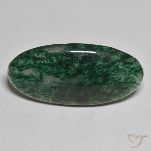 14.06ct Naturel Forêt verte Aventurine, ovale, Translucide