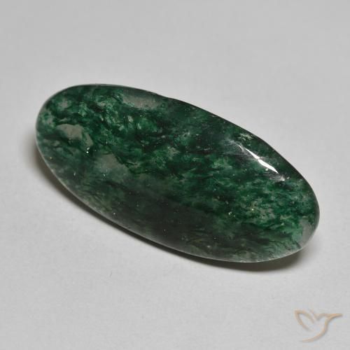 Aventurine Forêt verte naturelle ovale, 14.06 ct, Translucide