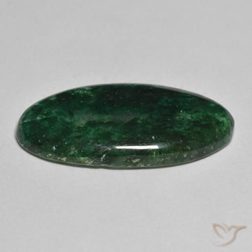 Aventurine Forêt verte naturelle ovale, 14.06 ct, Translucide