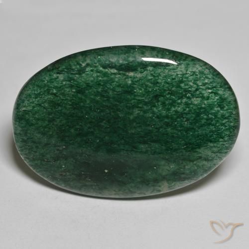 Aventurine Forêt verte naturelle Coupe ovale, 45.38 ct, Translucide