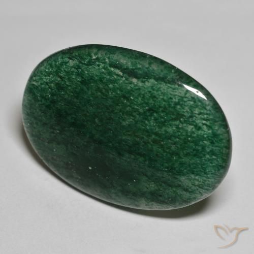 Aventurine Forêt verte naturelle Coupe ovale, 45.38 ct, Translucide