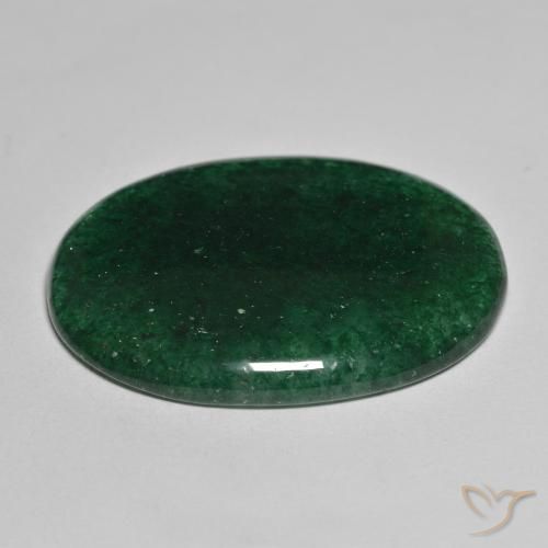 Aventurine Forêt verte naturelle Coupe ovale, 45.38 ct, Translucide
