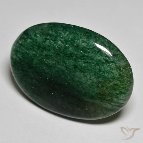 Aventurine Forêt verte naturelle ovale, 24.69 ct, Translucide