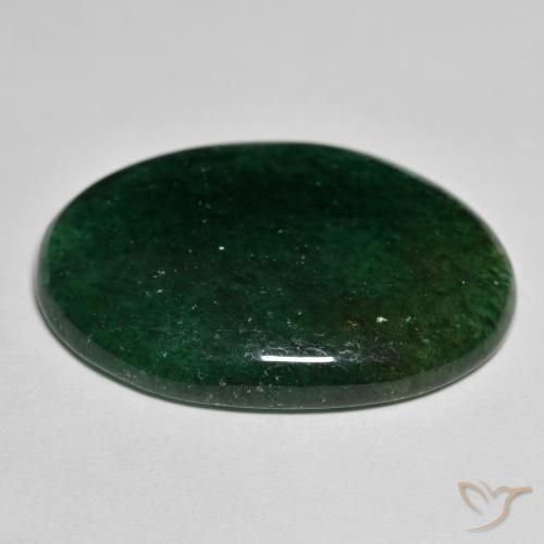 Aventurine Forêt verte naturelle ovale, 24.69 ct, Translucide