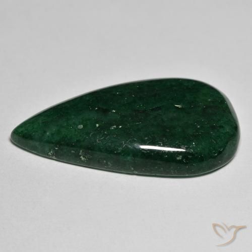 Aventurine Forêt verte naturelle En forme de poire, 26.94 ct, Translucide