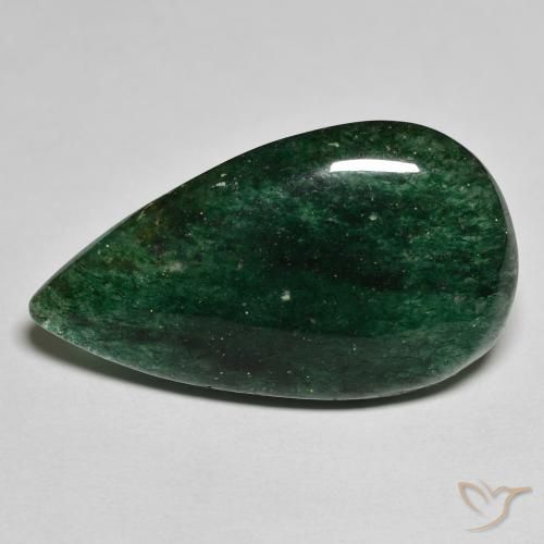 16.85ct Naturel Forêt verte Aventurine, En forme de poire, Translucide