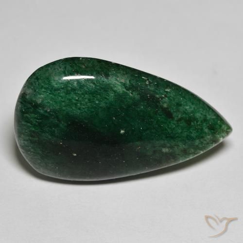Aventurine Forêt verte naturelle En forme de poire, 16.85 ct, Translucide