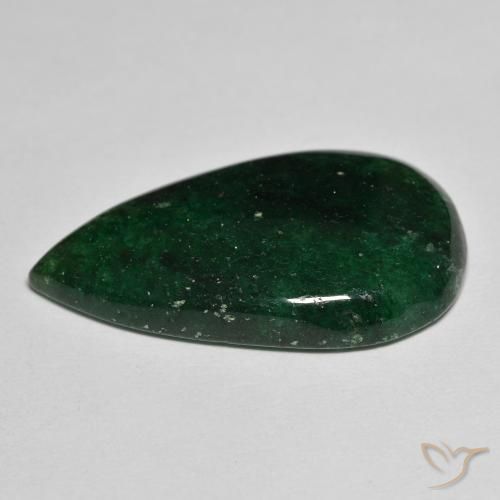 Aventurine Forêt verte naturelle En forme de poire, 16.85 ct, Translucide