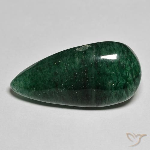 15.68ct Naturel Vert Aventurine, En forme de poire, Translucide