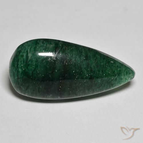 Aventurine Vert naturelle En forme de poire, 15.68 ct, Translucide