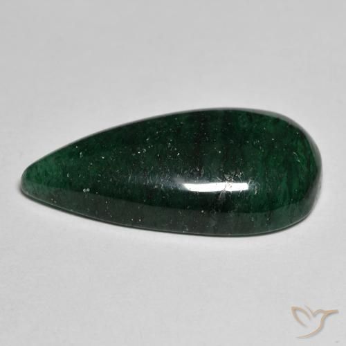 Aventurine Vert naturelle En forme de poire, 15.68 ct, Translucide