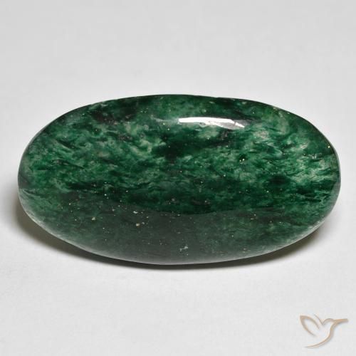 Aventurine vert naturelle coupe ovale, 26,71 ct, translucide