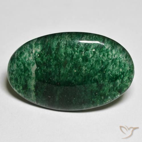 Aventurine Vert naturelle Coupe ovale, 18.43 ct, Translucide