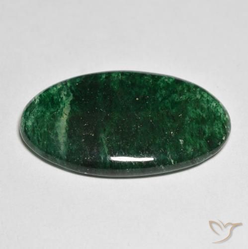 Aventurine Vert naturelle Coupe ovale, 18.43 ct, Translucide