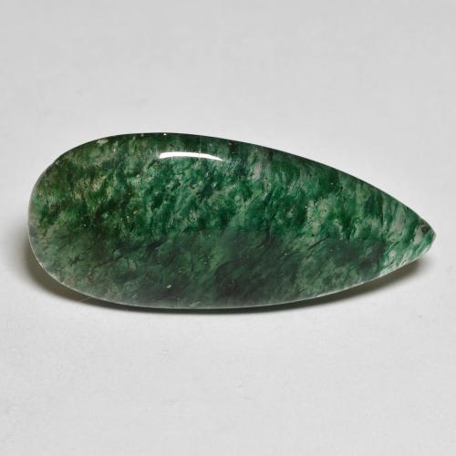 Aventurine vert naturelle en forme de poire, 11,87 ct, translucide