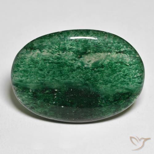 19.57ct Naturel Vert pin Aventurine, ovale, Translucide