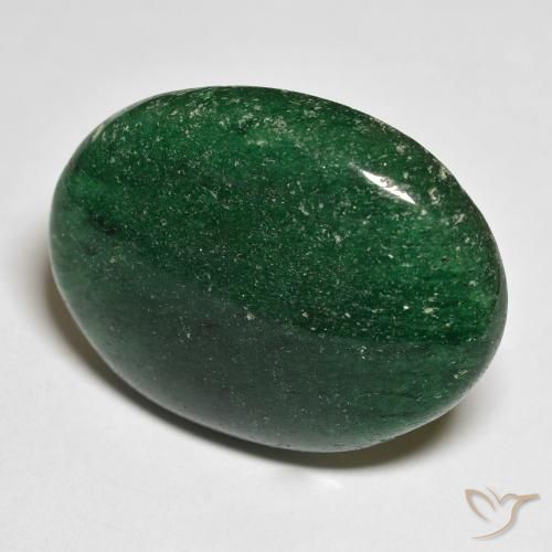 Aventurine Vert moyen naturelle ovale, 22.76 ct, Translucide