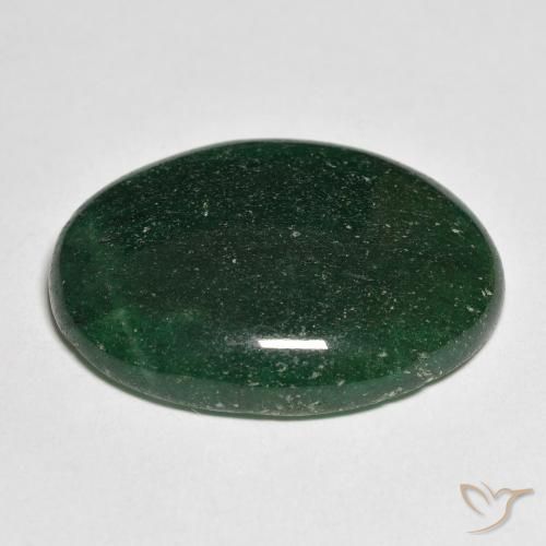Aventurine Vert moyen naturelle ovale, 22.76 ct, Translucide