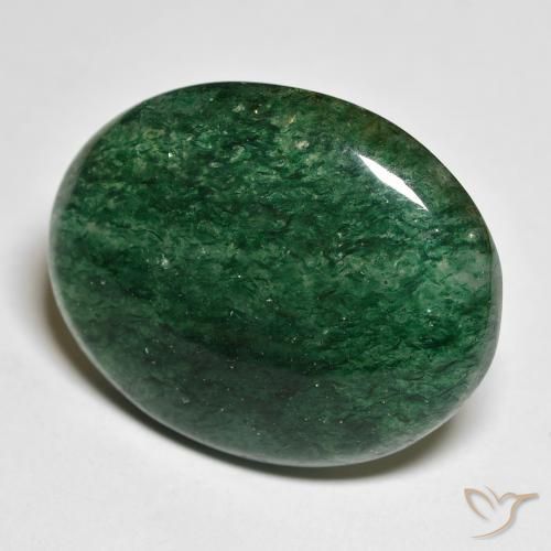Aventurine Vert naturelle ovale, 25.39 ct, Translucide