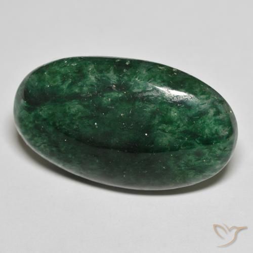 23.00ct Naturel Vert foncé Aventurine, ovale, Translucide