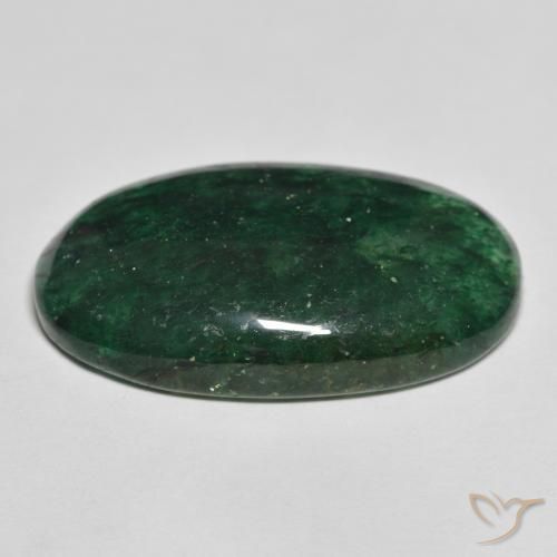Aventurine Vert foncé naturelle ovale, 23.00 ct, Translucide