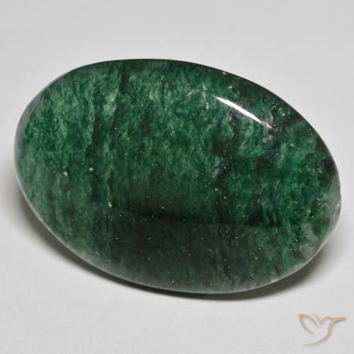 Aventurine Vert naturelle ovale, 27.84 ct, Translucide