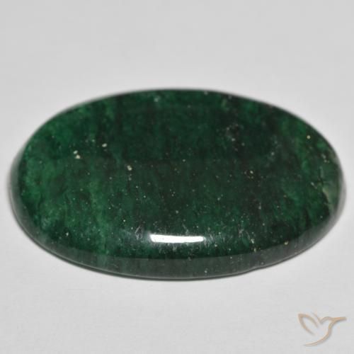 Aventurine Vert naturelle ovale, 27.84 ct, Translucide