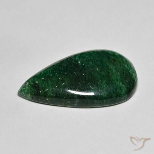 Aventurine Forêt verte naturelle En forme de poire, 12.63 ct, Translucide
