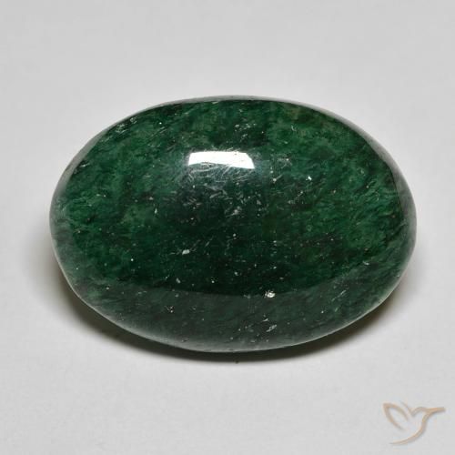 14.88ct Naturel Vert forêt frais Aventurine, ovale, Translucide