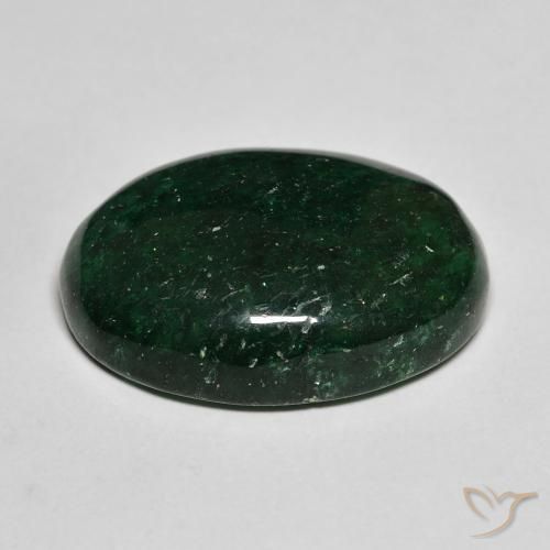 Aventurine Vert forêt frais naturelle ovale, 14.88 ct, Translucide