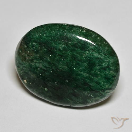 Aventurine Forêt verte naturelle ovale, 22.21 ct, Translucide