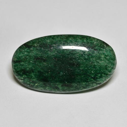 14.55ct Naturel Vert forêt frais Aventurine, ovale, Translucide