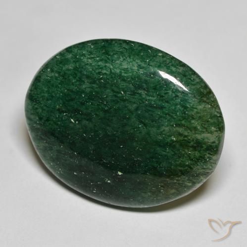 Aventurine Forêt verte naturelle ovale, 26.73 ct, Translucide