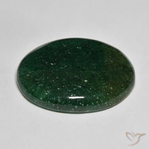 Aventurine Forêt verte naturelle ovale, 26.73 ct, Translucide