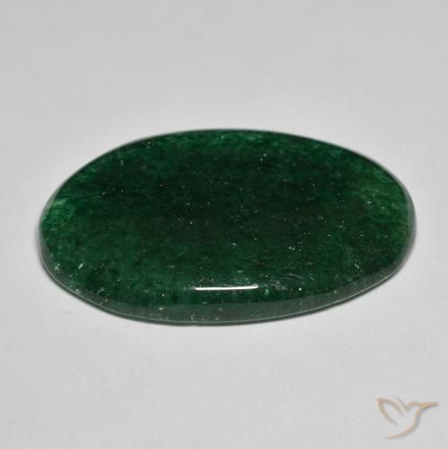 Aventurine Forêt verte naturelle ovale, 23.62 ct, Translucide