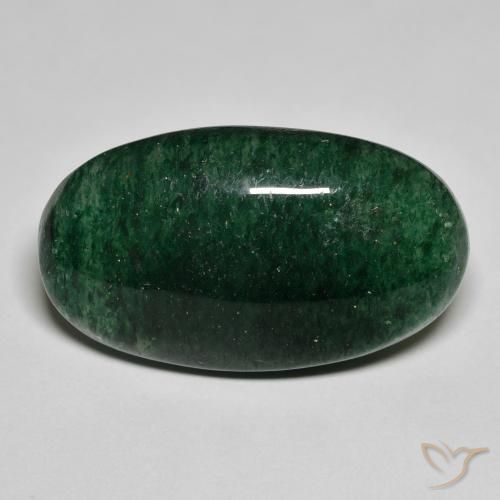 20.96ct Naturel Forêt verte Aventurine, ovale, Translucide