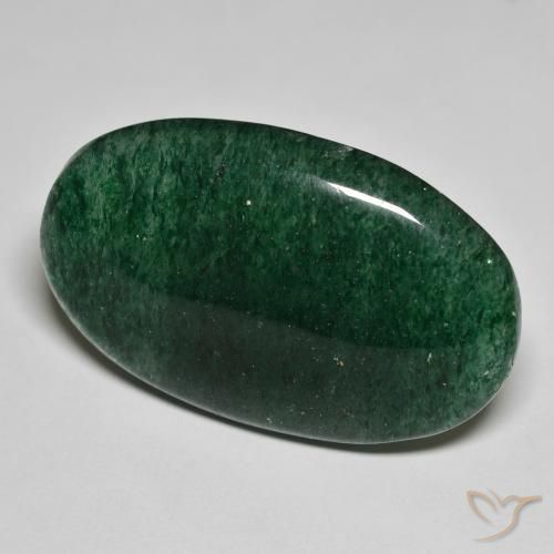 Aventurine Forêt verte naturelle ovale, 29.36 ct, Translucide