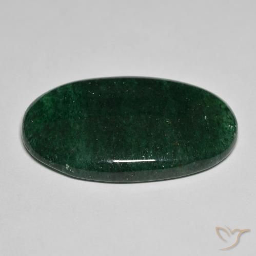 Aventurine Forêt verte naturelle ovale, 29.36 ct, Translucide