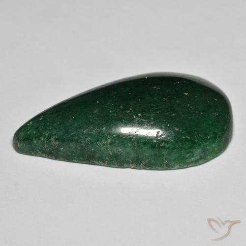 Aventurine Forêt verte naturelle En forme de poire, 25.09 ct, Translucide