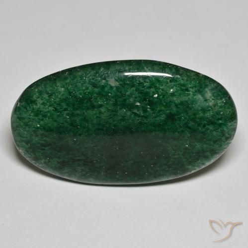 26.12ct Naturel Forêt verte Aventurine, ovale, Translucide