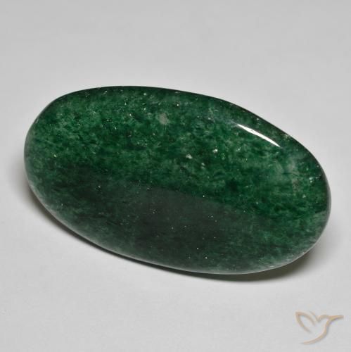 Aventurine Forêt verte naturelle ovale, 26.12 ct, Translucide
