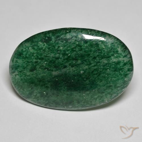 23.62ct Naturel Forêt verte Aventurine, ovale, Translucide