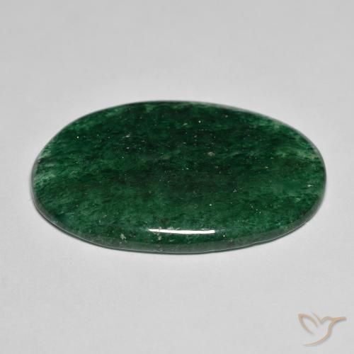 Aventurine Forêt verte naturelle ovale, 23.62 ct, Translucide