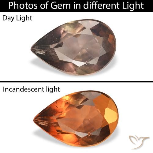 1.04ct Naturel Brun léger moyen Axinite, En forme de poire, SI