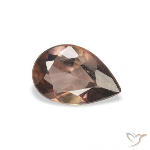 Axinite Brun léger moyen naturelle En forme de poire, 1.04 ct, SI