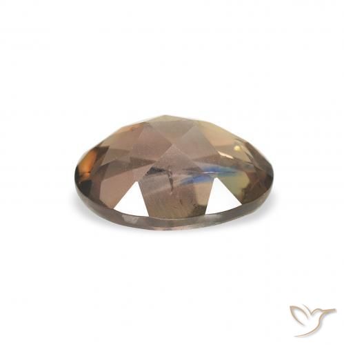 Axinite Marron foncé naturelle ovale, 1.23 ct, SI