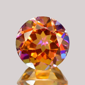 Topaze azotic multicolore naturelle coupe roude, 2,49 ct, VVS